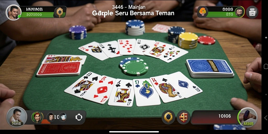 Tampilan gameplay seru Gaple di 3446.