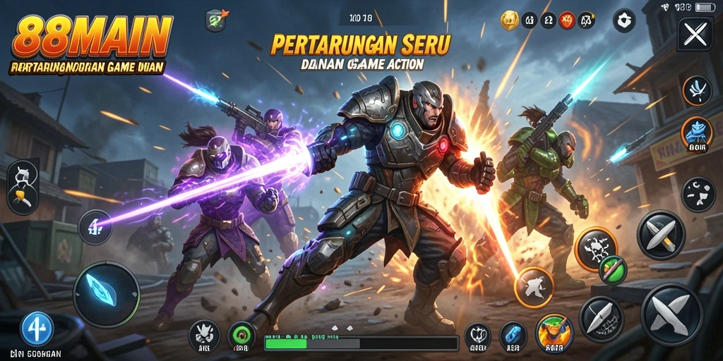 Gambar menunjukkan aksi menegangkan dalam 88MAIN saat bertarung.