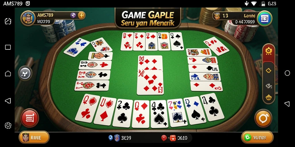 Screenshot utama menampilkan gameplay Gaple yang menarik dan interaktif.