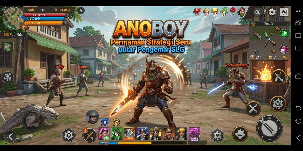 Gameplay SLG yang seru dan strategis di ANOBOY
