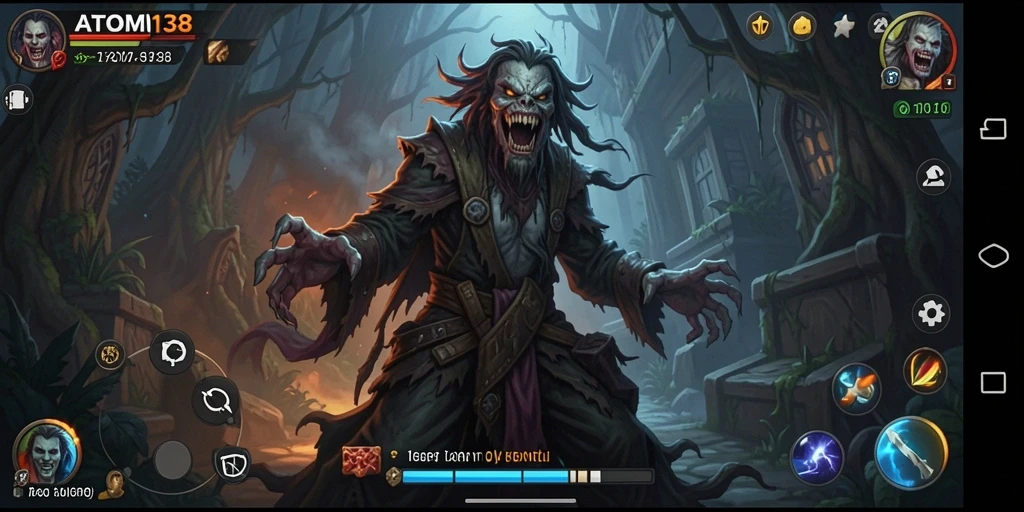 Tampilan gameplay <strong>ATOM138</strong> yang menyeramkan dan mendebarkan.