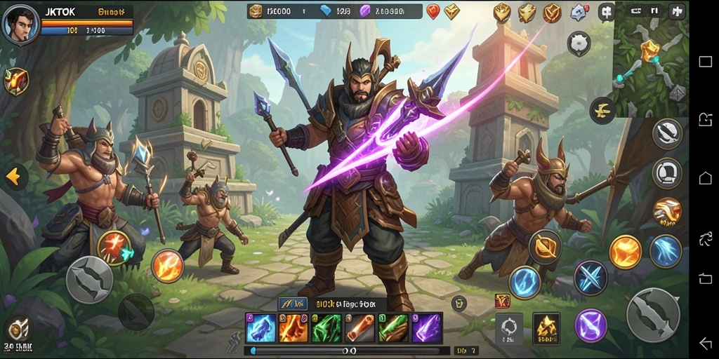 Tangkapan layar JKTOK menampilkan momen epik dalam pertempuran RPG.