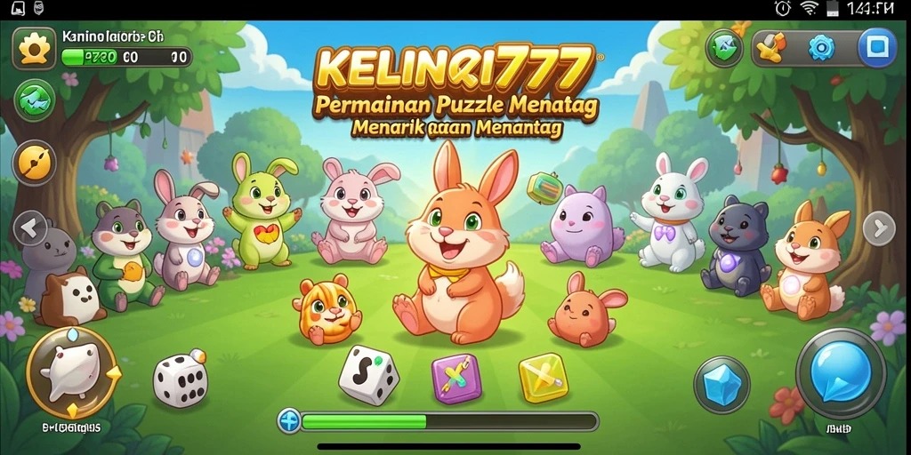 Tampilan gameplay KELINCI777 dengan teka-teki indah.