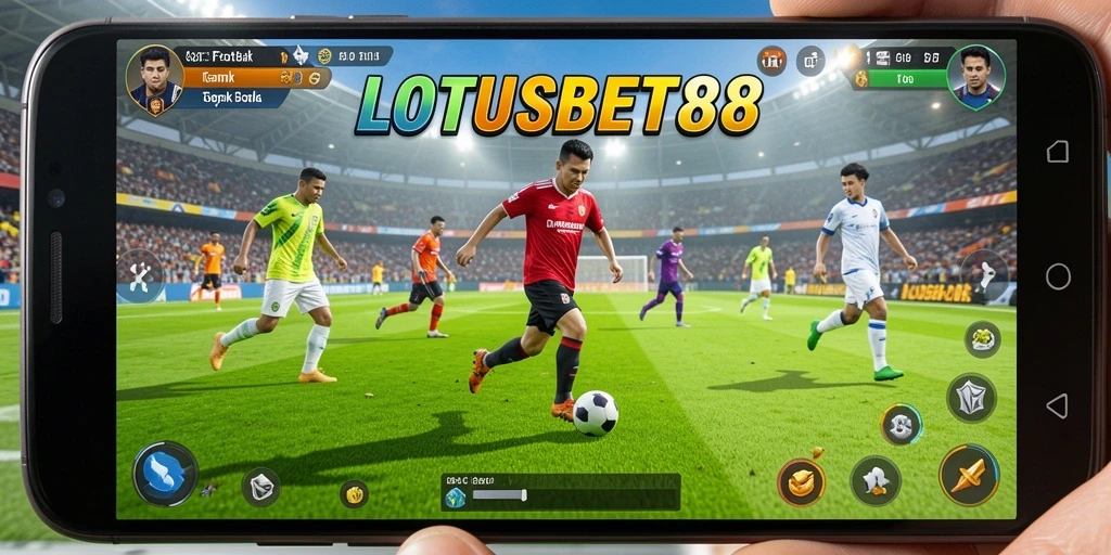 Tampilan aksi menegangkan dalam permainan sepak bola LOTUSBET88.