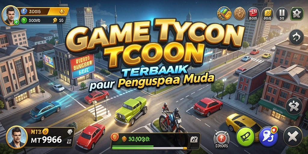 Screenshot gameplay Tycoon MT966 yang menarik dan interaktif.