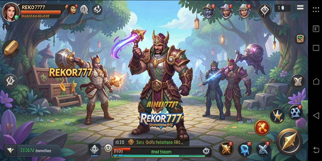 Tampilan menarik dari gameplay di dunia RPG yang penuh warna.