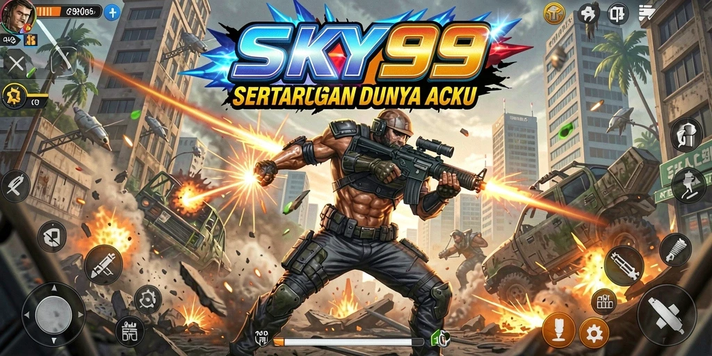 Gameplay penuh aksi di dalam <strong>SKY99</strong> dengan pertarungan mendebarkan.