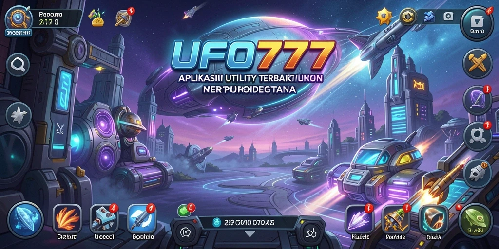 Tampilan antarmuka utama UFO777 dengan fitur utility canggih.