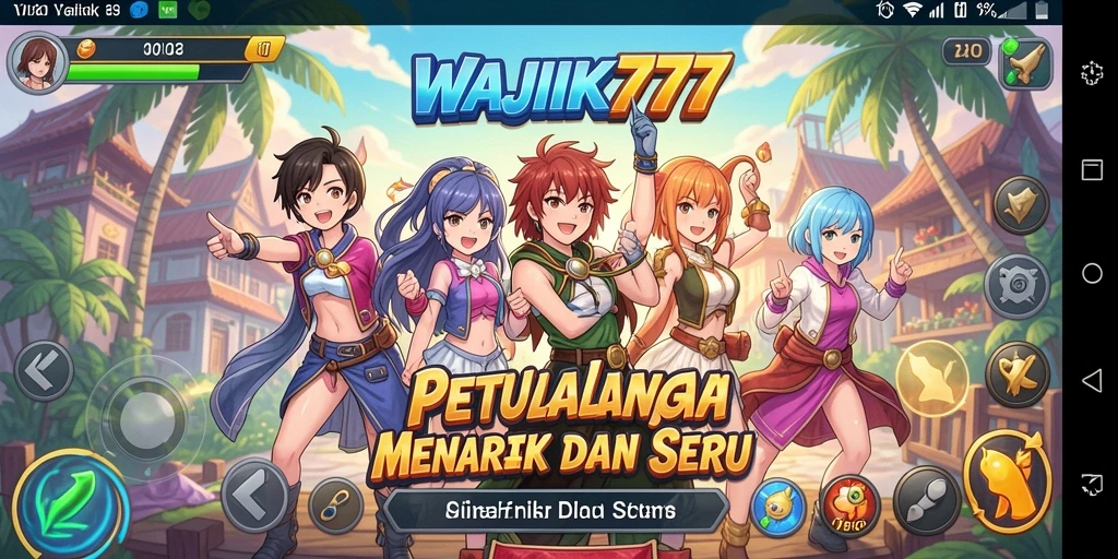 Tampilan gameplay WAJIK777 dengan karakter Anime yang beraksi.